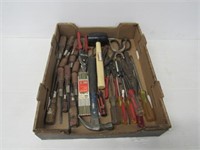 Tray Lot Tools Hammers Screwdrivers