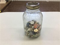 Jar of beads & buttons