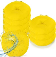 8 Set Outdoor Chair Cushions 15 Round  Yellow