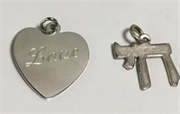 2 Sterling Silver Charms