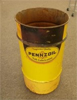 Vintage Pennzoil barrel - 27" high