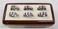 6pc Assorted Metal Rings sz 10