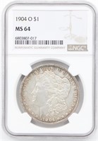 1904-O Morgan Silver Dollar Coin NGC MS 64 Coin