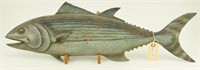 Lot #271 - Hand caved mackerel signed on