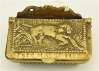 Lot #264 - Pat. 1902 brass ash tray with bird