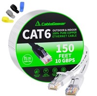 Cat 6 Ethernet Cable 150 ft White (at a Cat5e Pric