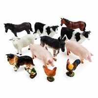 Boley Farm Animal Figures - 12 Pack Small Farm Ani
