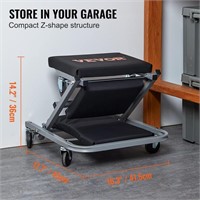 VEVOR Z-Creeper Seat, 2 in 1 Rolling Folding Car