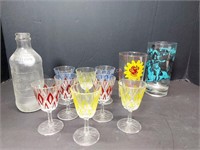 VINTAGE BORDEN'S GLASS + PEPSI BOTTLE