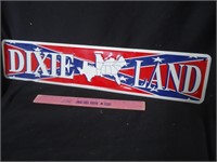 Dixie Land metal sign