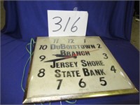 Vintage Jersey Shore Bank Clock