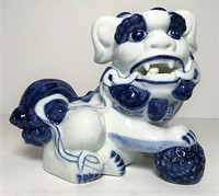 Blue & White Ceramic Foo Dog