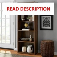 5-Shelf Bookcase w/ Adjustable Shelves  Walnut