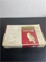 White owl cigar box with stuff inside