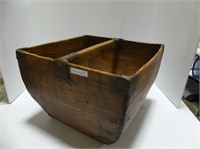 EARLY WOODEN HANDLED BASKET