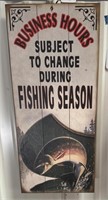 Advertising Wood Fishing Sign