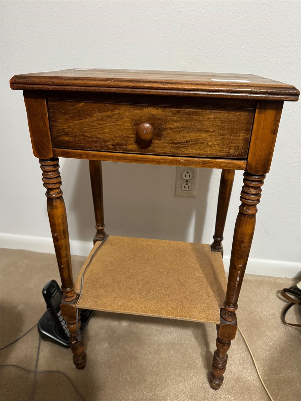 SIDE TABLE WITH DRAWER 26"T X 15"W X 11 1/2"