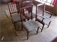 Dark Oak Spindle Back Chairs