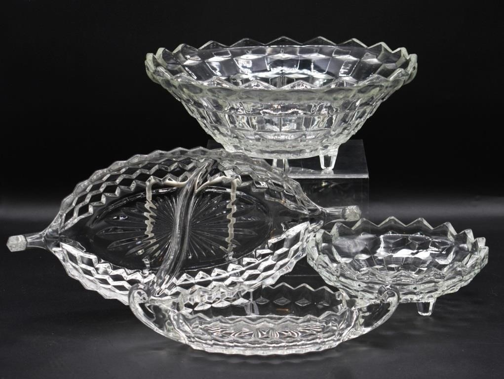 Fostoria American Serving Bowls & Divided Dishes