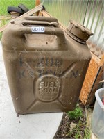 US fuel jug- 5 gallon- plastic