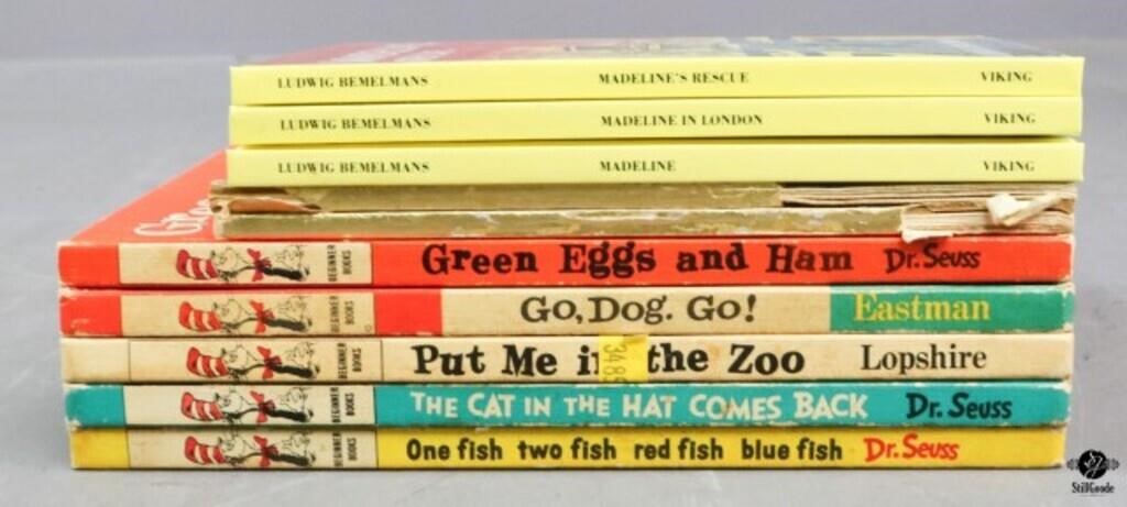 Vintage Dr. Seuss+Assorted Children's Books/10 pc