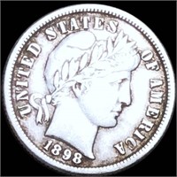 1898-S Barber Silver Dime LIGHTLY CIRCULATED