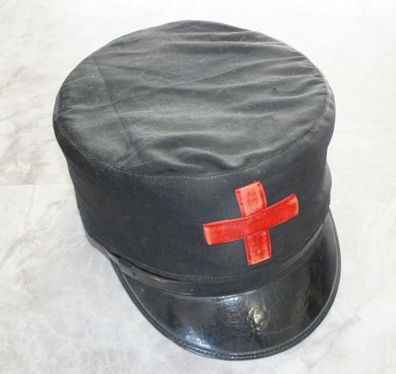VINTAGE MILITARY HAT - RED CROSS