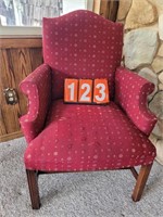 Maroon arm chair