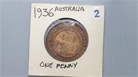 1936 Australia One Penny gn4002