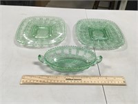 Green Depression Glass