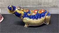 Large Royal Crown Derby Hippo Paper Weight 8" Long