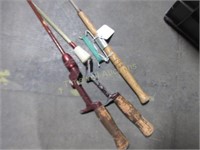 Grouping of 3 fishing rods