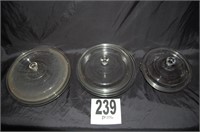 (3) Pyrex Lidded Baking Dishes