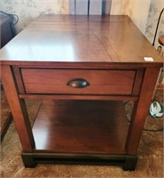 END TABLE WITH AC PLUG-IN IN THE BACK - ONE DRAWER