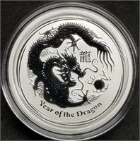 2012 Australia 1/2oz .999 Silver Year of the Drago