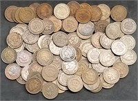 100 Indian Head Cents, Many Better Dates/Grades
