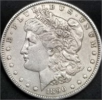 1890-P US Morgan Silver Dollar