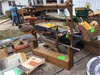 Wood Gun rack & 5 BB/Pellet guns