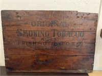 Antique wood Philadelphia wood tobacco crate sign