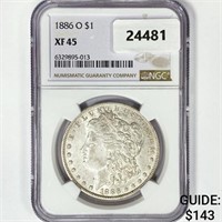 1886-O Morgan Silver Dollar NGC XF45