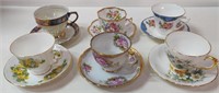 6 Assorted Cups & Saucers