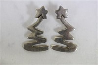 A Pair of Sterling Earrings