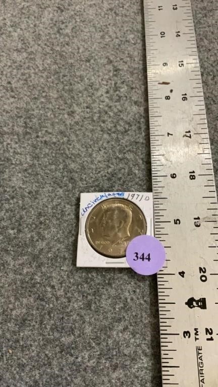 1971 uncirculated half dollar coin
