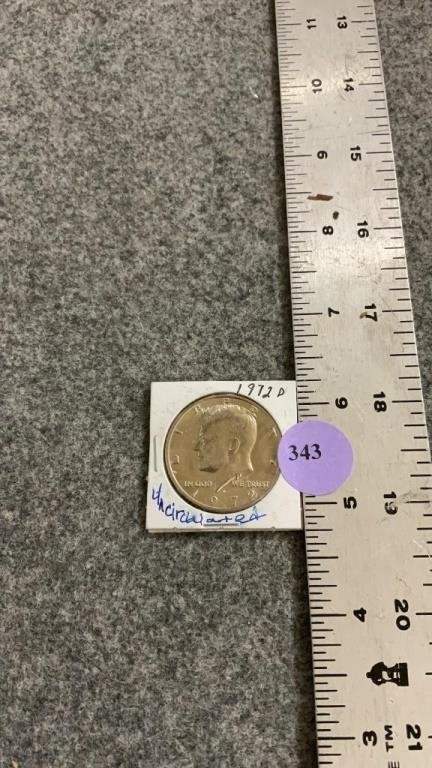 1972 uncirculated half dollar coin