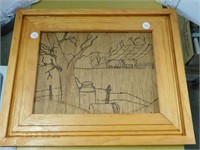 FRAMED ETCHED PICTURE