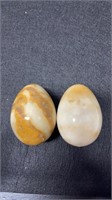 2 Polished Stone Eggs 3"