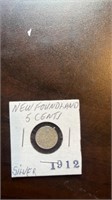 Newfoundland 5 cent silver coin