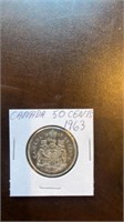 Canada 50 cent piece 1963