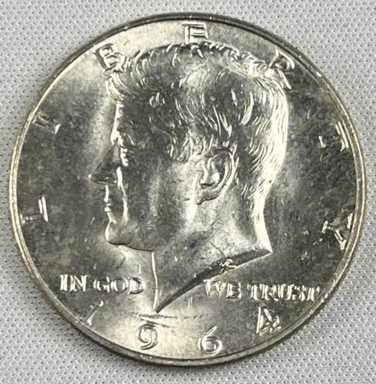 1964 JFK 90% Silver UNC/BU Kennedy Half