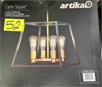 artika carter square 4-light chandelier
